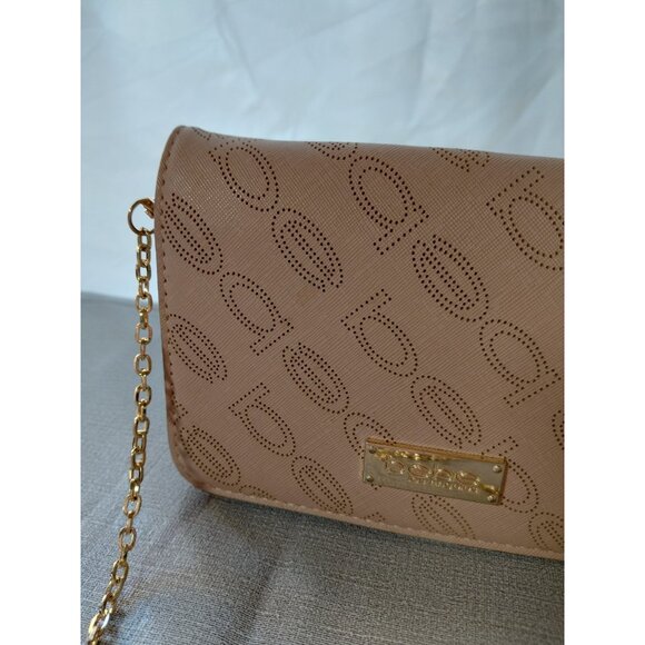 Bebe Shoulder Bag Chain Strap Pocketbook Brand Spellout Blush Pink Vegan Leather - Picture 4 of 16